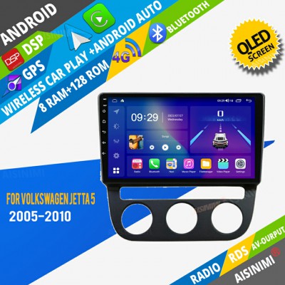 AISINIMI Android Car DVD Player For Volkswagen Jetta 5 2005 - 2010 radio Car Audio multimedia Gps Stereo Monitor screen carplay auto all in one navigation