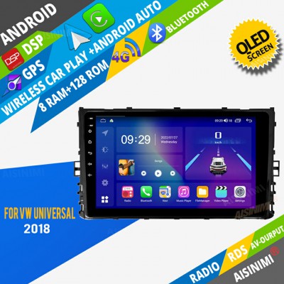 AISINIMI Android Car DVD Player For VOLKSWAGEN Universal 2018 radio Car Audio multimedia Gps Stereo Monitor screen carplay auto all in one navigation