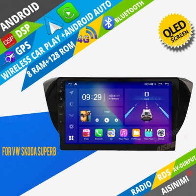 AISINIMI Android Car DVD Player For VOLKSWAGEN SKODA SUPERB radio Car Audio multimedia Gps Stereo Monitor screen carplay auto all in one navigation
