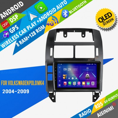 AISINIMI Android Car DVD Player For Volkswagen Polo Mk4 2004 - 2009 radio Car Audio multimedia Gps Stereo Monitor screen carplay auto all in one navigation