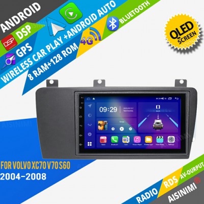 AISINIMI Android Car DVD Player For Volvo XC70 V70 S60 2004-2008 radio Car Audio multimedia Gps Stereo Monitor screen carplay auto all in one navigation