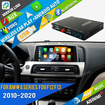 AISINIMI Wireless Apple Carplay For BMW 6 Series F06 F12 F13 2010-2020 Android Auto Module Air play Mirror Link