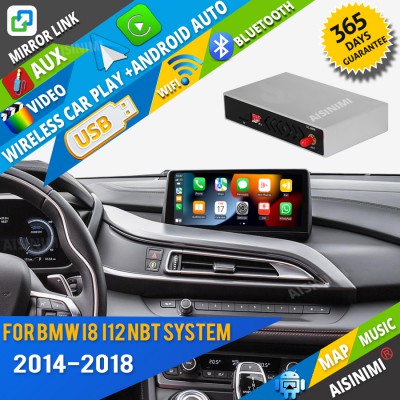 AISINIMI Wireless Apple Carplay For BMW i8 I12 NBT System 2014-2018 Android Auto Module Air play Mirror Link