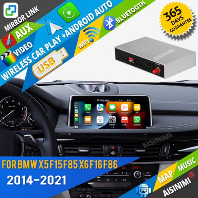AISINIMI Wireless Apple Carplay For BMW X5 F15 F85 X6 F16 F86 2014-2020 X1 F48 2016-2020  NBT,EVO Android Auto Module Air play Mirror Link