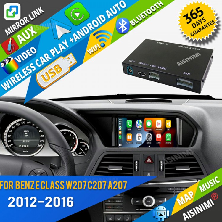 AISINIMI Wireless Apple Carplay For Benz E Class W207 C207 A207 Android Auto Module Air play Mirror Link