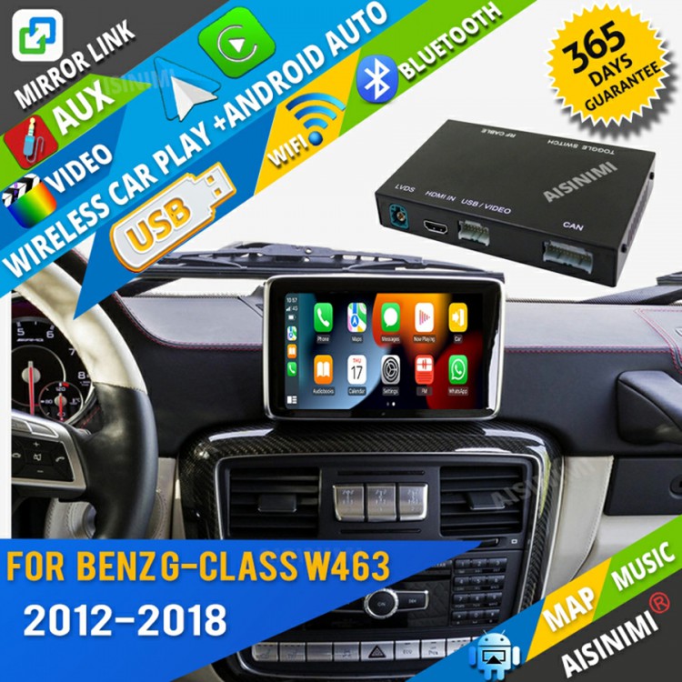 AISINIMI Wireless Apple Carplay For Benz G-Class W463 2012-2018 G63 G65 AMG G500 G 63 65 500 Android Auto Module Air play Mirror Link