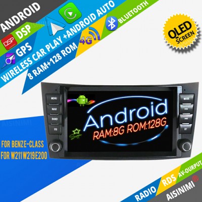 AISINIMI Android Car DVD Player For Benz E-Class W211 W219 E200 E220 E300 radio Car Audio multimedia Gps Stereo Monitor 7 inch screen carplay auto all in one navigation