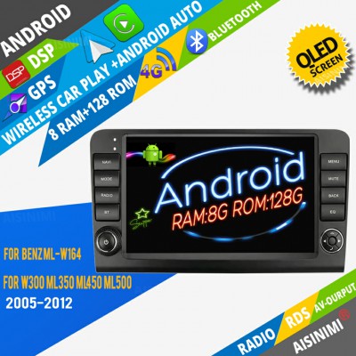 AISINIMI Android Car DVD Player For BENZ ML-W164/W300/ML350/ML450/ML500(2005-2012)   GL-X164/G320/GL350/GL450/GL500(2005-2012) radio Car Audio multimedia Gps Stereo Monitor screen carplay auto all in one navigation
