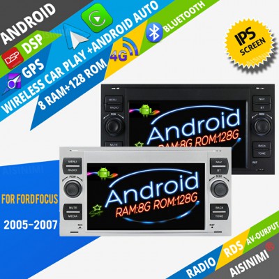 AISINIMI Android Car DVD Player For FORD FOCUS (2005-2007) C-MAX(2006-2010) FIESTA(2005-2008) radio Car Audio multimedia Gps Stereo Monitor screen carplay auto all in one navigation