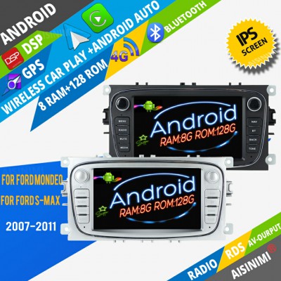 AISINIMI Android Car DVD Player For Ford Mondeo 2007-2011Focus 2007-2010 S-Max 2008-2011 radio Car Audio multimedia Gps Stereo Monitor screen carplay auto all in one navigation