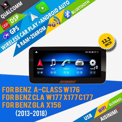 AISINIMI Android 13 Car DVD Player For BENZ A-Class W176  CLA  W177 X177 C177 GLA  X156 Car Audio radio multimedia Gps Stereo Monitor screen carplay auto all in one Head Unit Radio navigation 