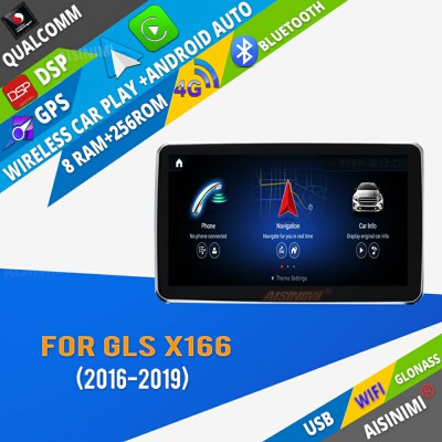AISINIMI Android 13 Car DVD Player For BENZ GLS X166 2016-2019 9.0 inch Car Audio radio multimedia Gps Stereo Monitor screen carplay auto all in one Head Unit Radio navigation 
