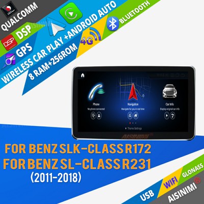 AISINIMI Android 13 Car DVD Player For Benz SLK-Class R172 SL-Class R231 Car Audio radio multimedia Gps Stereo Monitor screen carplay auto all in one Head Unit Radio navigation 
