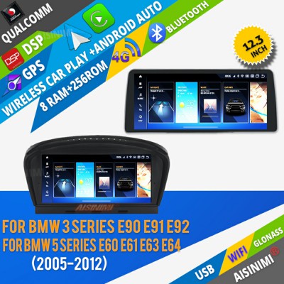 AISINIMI Android 13 Car DVD Player FOR BMW 3 Series E90 E91 E92 5 Series E60 E61 E63 E64 radio Car Audio multimedia Gps Stereo Monitor screen carplay auto all in one Head Unit Radio navigation 