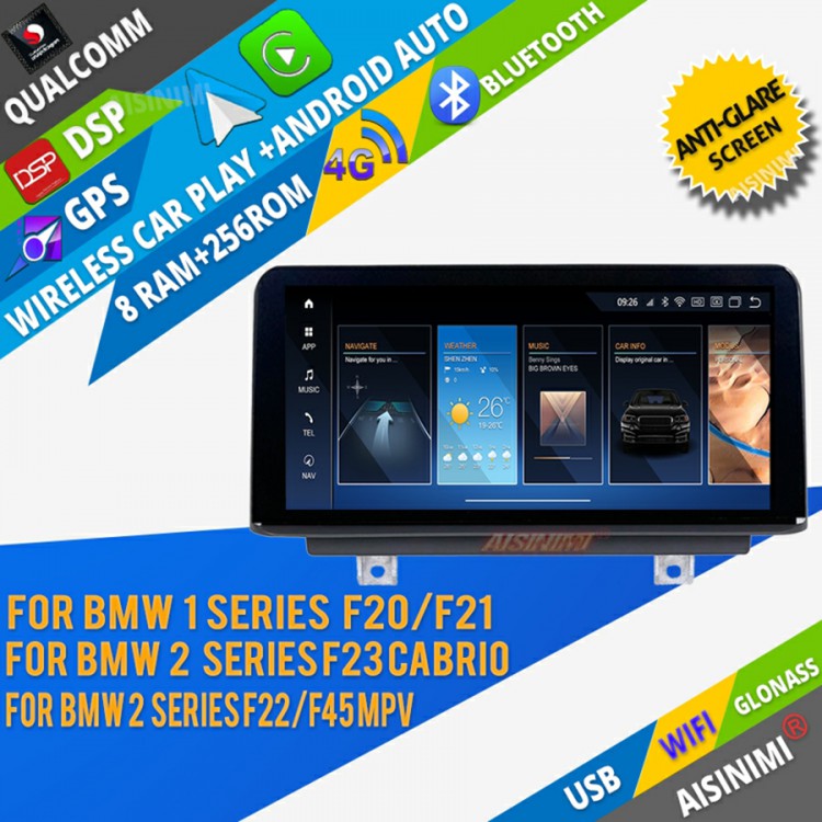 AISINIMI Android 13 Car DVD Player FOR BMW 1 Series F20/F21 2 Series F23 F22/F45 MPV radio Car Audio multimedia Gps Stereo Monitor screen carplay auto all in one Head Unit Radio navigation 