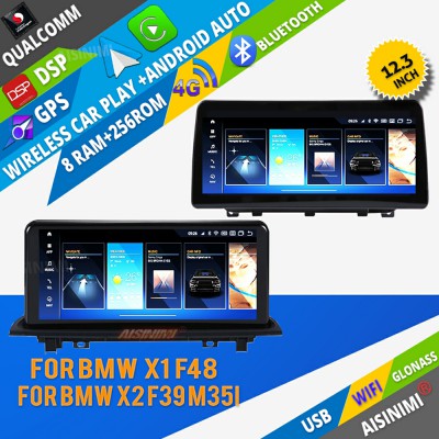 AISINIMI Android 13 Car DVD Player FOR BMW X1 F48 X2 F39 M35i(2016-2017) radio Car Audio multimedia Gps Stereo Monitor screen carplay auto all in one Head Unit Radio navigation 