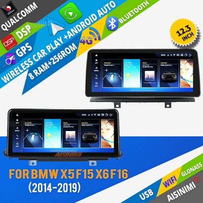 AISINIMI Android 13 Car DVD Player FOR  BMW X5 F15 X6 F16 (2014-2017) radio Car Audio multimedia Gps Stereo Monitor screen carplay auto all in one Head Unit Radio navigation 