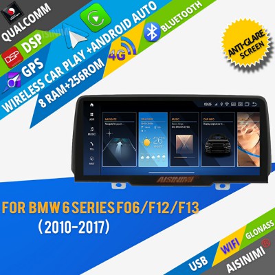 AISINIMI Android 13 Car DVD Player FOR  BMW 6 Series F06/F12/F13(2010-2012) 12.3 inch radio Car Audio multimedia Gps Stereo Monitor screen carplay auto all in one Head Unit Radio navigation 